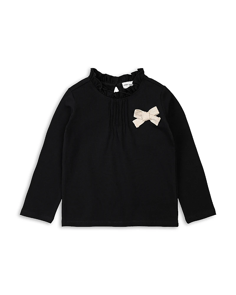 Miles The Label Girls' Grosgrain Bow Top - Little Kid, Big Kid