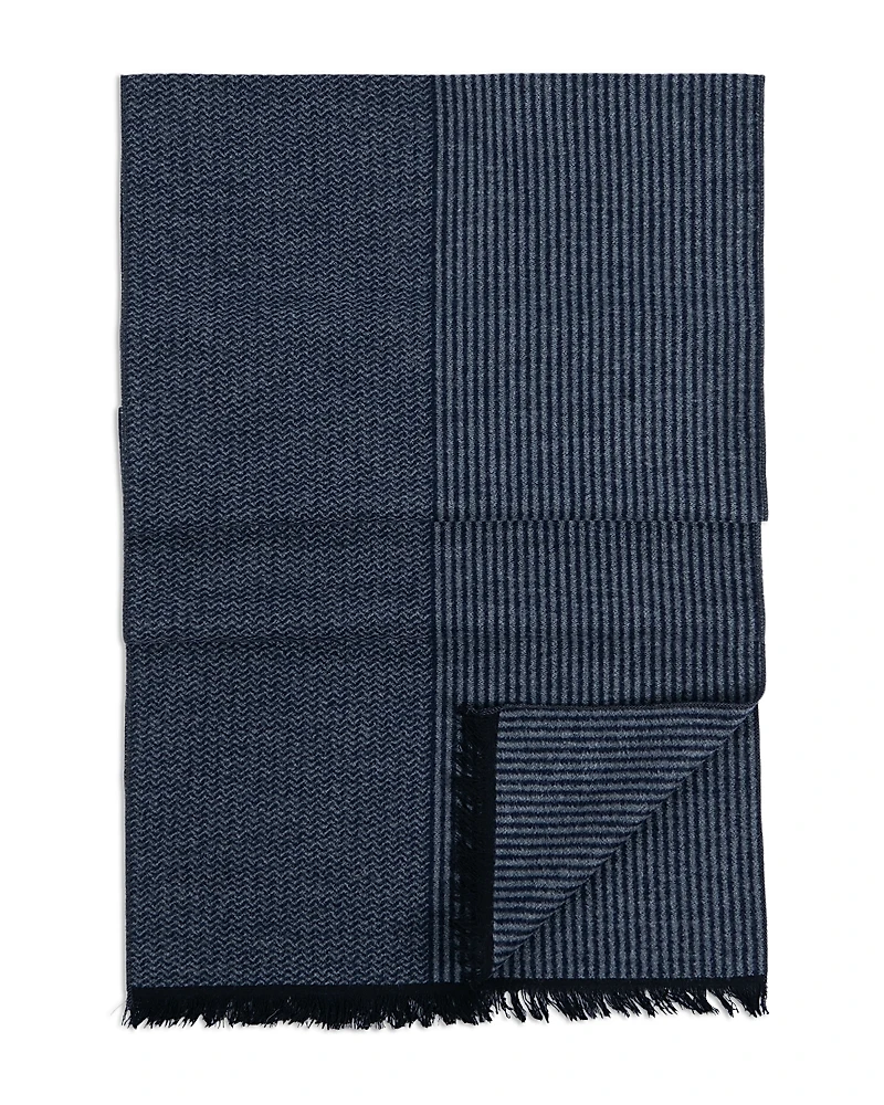 Ted Baker Chevron & Stripe Silk Scarf