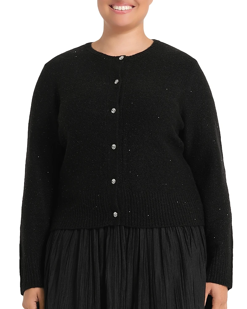 Estelle Plus Night Sparkle Cardigan