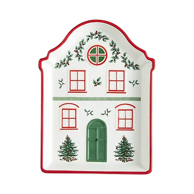 Spode Christmas Tree Christmas Village Tidbit Tray
