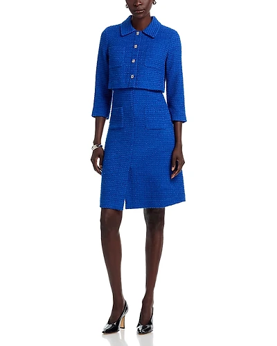 Teri Jon by Rickie Freeman Boucle Dress