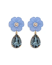 Jennifer Behr Juna Gemstone & Crystal Flower Drop Earrings