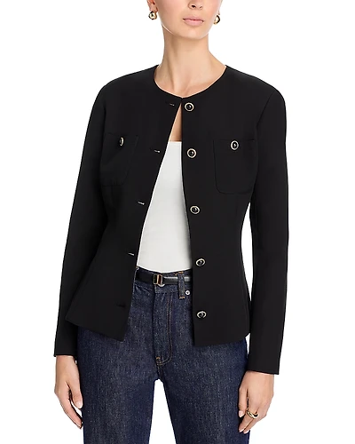 Aqua Collarless Blazer - Exclusive