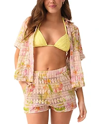 Pq Swim Blake Button Front Cover-Up Shirt