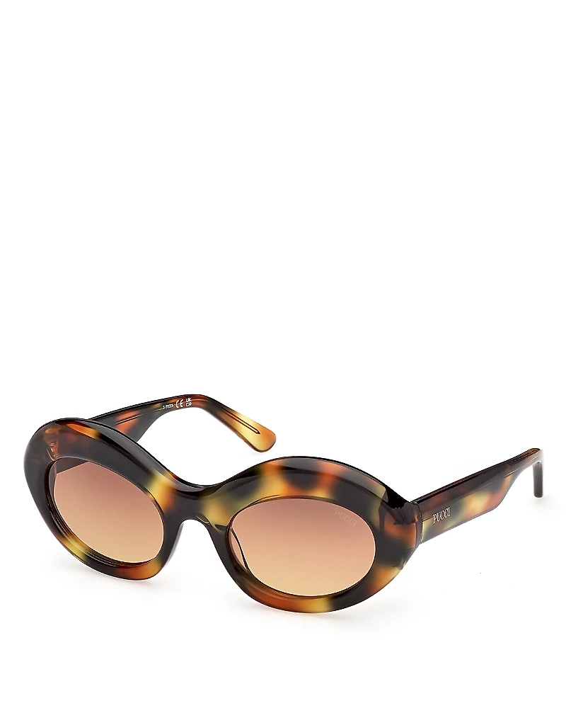 Pucci Oval Sunglasses, 52mm