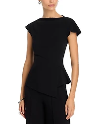 Derek Lam 10 Crosby Luelle Crepe Knit Asymmetric Top