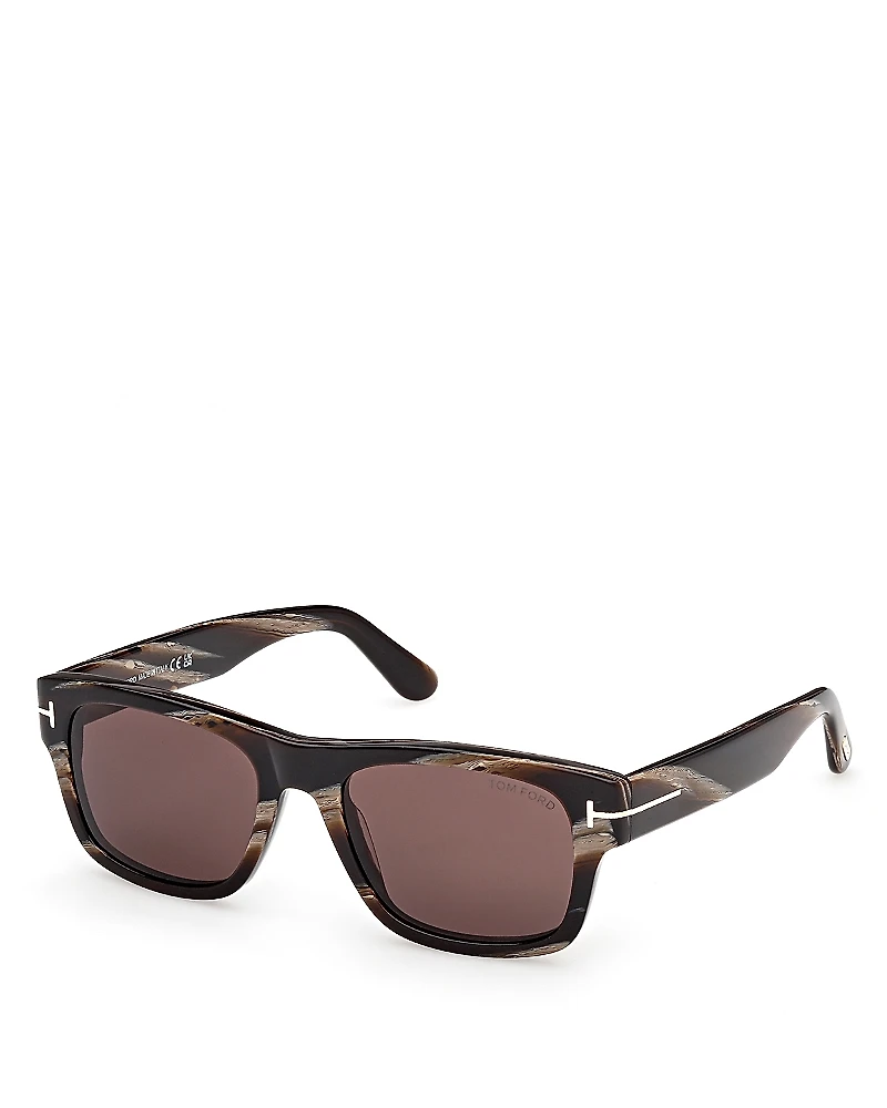 Tom Ford Smith Rectangular Sunglasses, 55mm