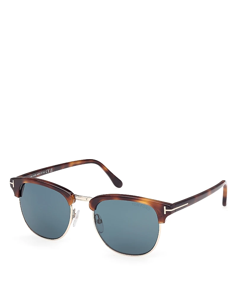 Tom Ford Browline Round Sunglasses, 53mm