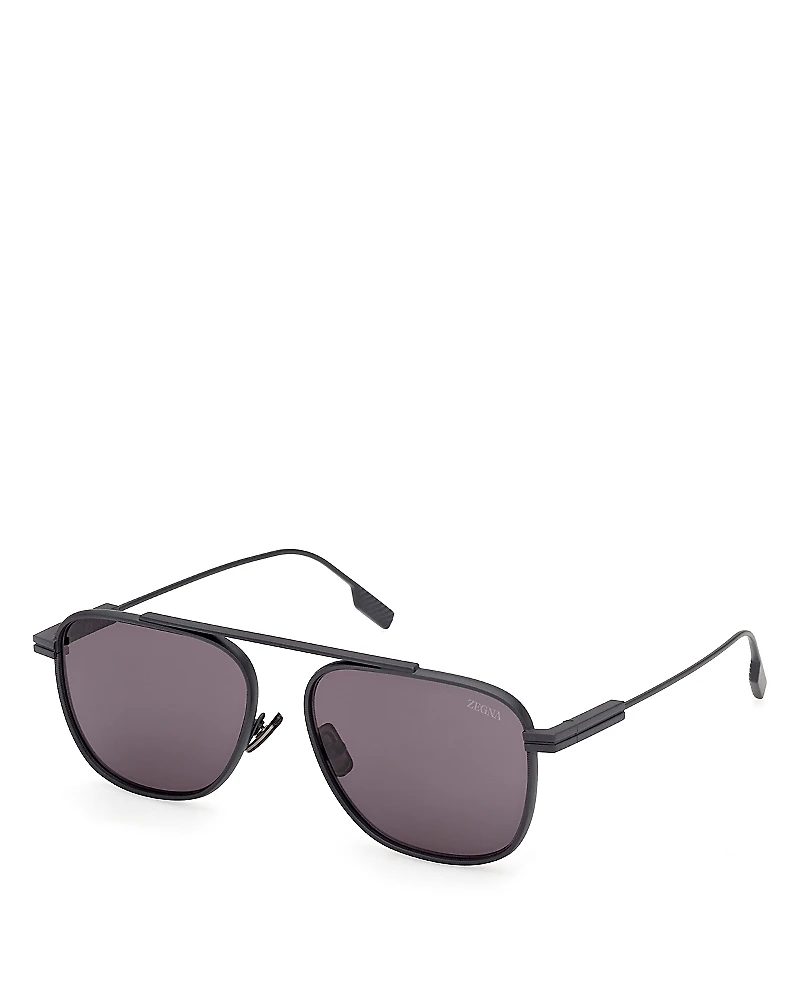 Zegna Geometric Sunglasses, 57mm