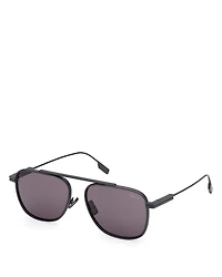 Zegna Geometric Sunglasses, 57mm