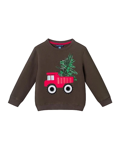 Andy & Evan Boys' Truck Applique Sweater - Big Kid