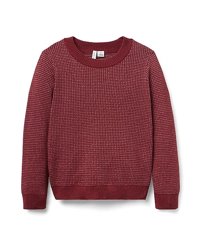 Janie and Jack Unisex Birdseye Textured Sweater - Little Kid, Big Kid