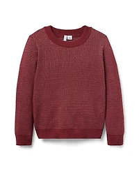 Janie and Jack Unisex Birdseye Textured Sweater - Little Kid, Big Kid