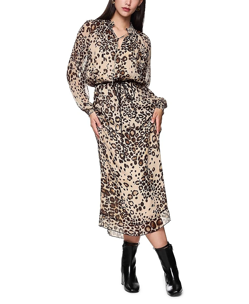 Marc Cain Maxi Dress with Leopard Print