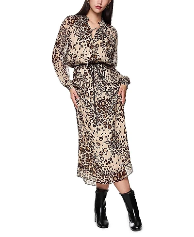 Marc Cain Maxi Dress with Leopard Print