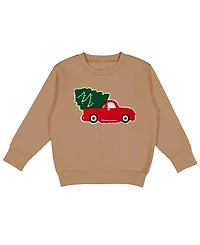 Sweet Wink Boy's Christmas Truck Patch Sweatshirt - Baby
