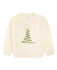 Sweet Wink Women's Coquette Christmas Tree Knit Sweater