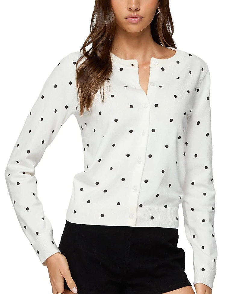 Edikted Shea Polka Dot Knitted Cardigan