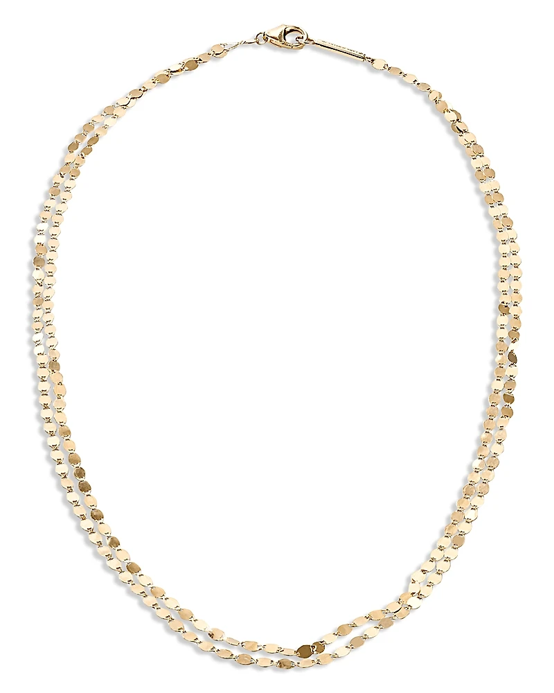 Lana Jewelry 14K Yellow Gold Double Strand Choker Necklace, 15