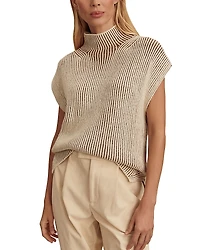 Varley Lauren Plated Knit Sleeveless Sweater