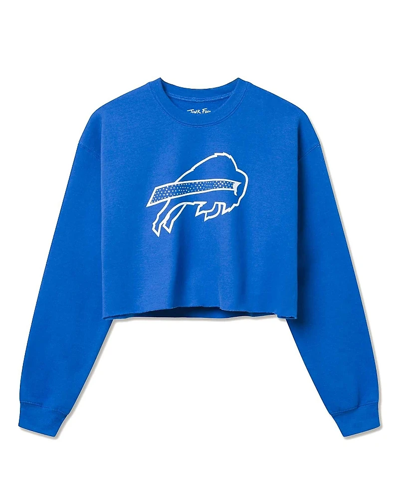 Junk Food Clothing Women's Nfl Buffalo Bills Bling Flea Market Crop Fleece