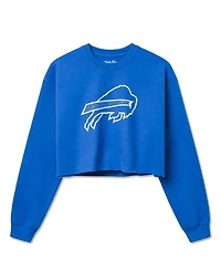 Junk Food Clothing Women's Nfl Buffalo Bills Bling Flea Market Crop Fleece