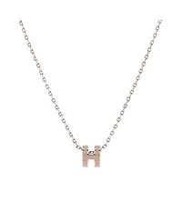 Pre-Owned HERMES Mini Pop H Pendant Chain Necklace Metal and Enamel