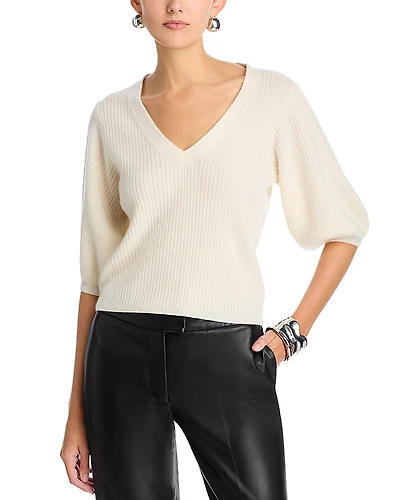 Ramy Brook Cassidee Cashmere V Neck Sweater