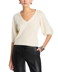 Ramy Brook Cassidee Cashmere V Neck Sweater