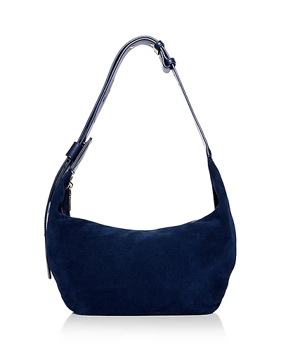 Aqua Suede Hobo Shoulder Bag - Exclusive