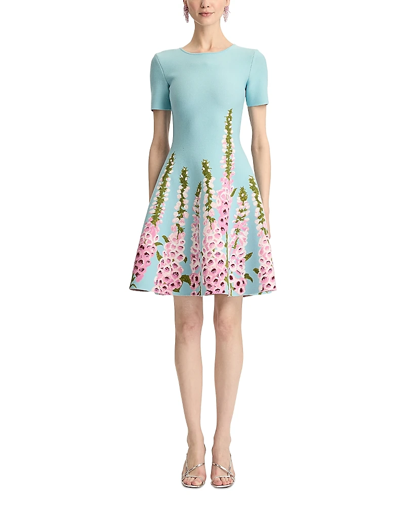 Oscar de la Renta Allium Jacqaurd Dress