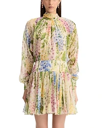 Oscar de la Renta Printed Silk Dress