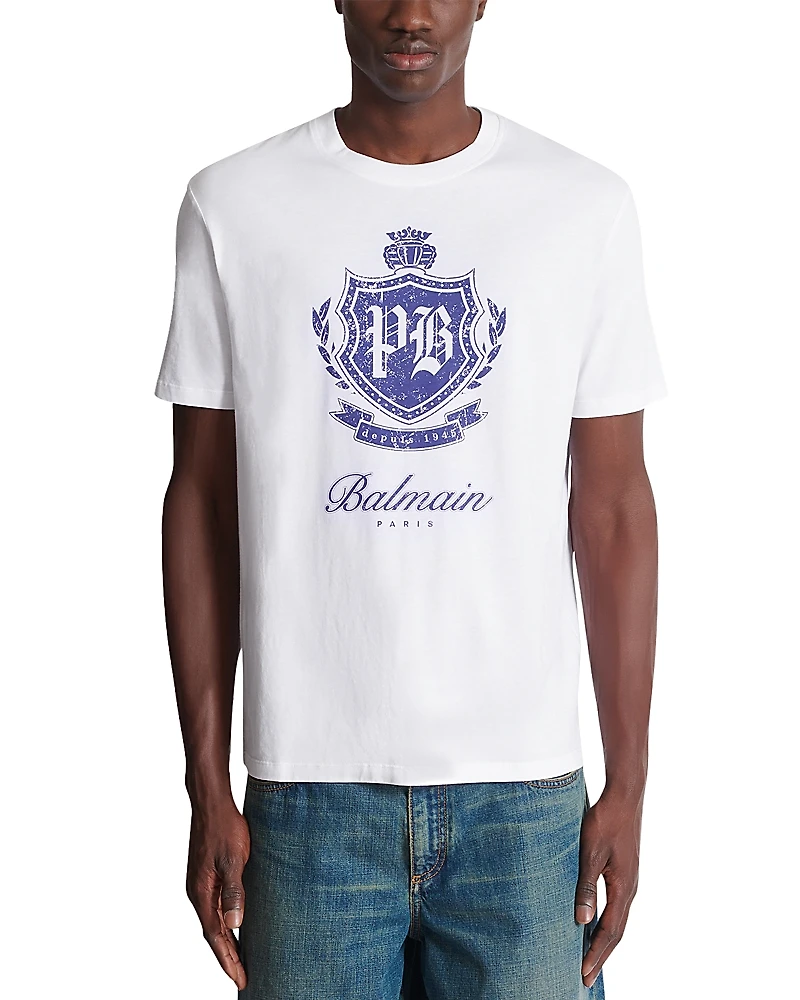 Balmain College Emblem Logo Graphic Tee