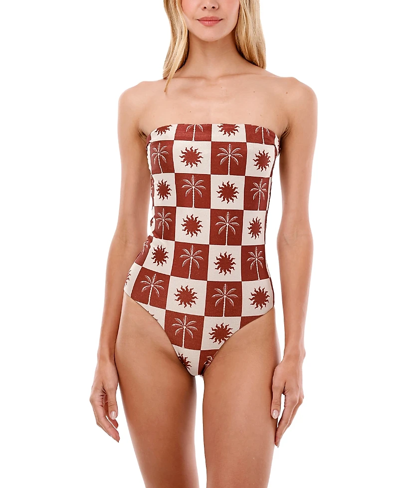 Malai Sunrise Palm Lunaria Bandeau One Piece