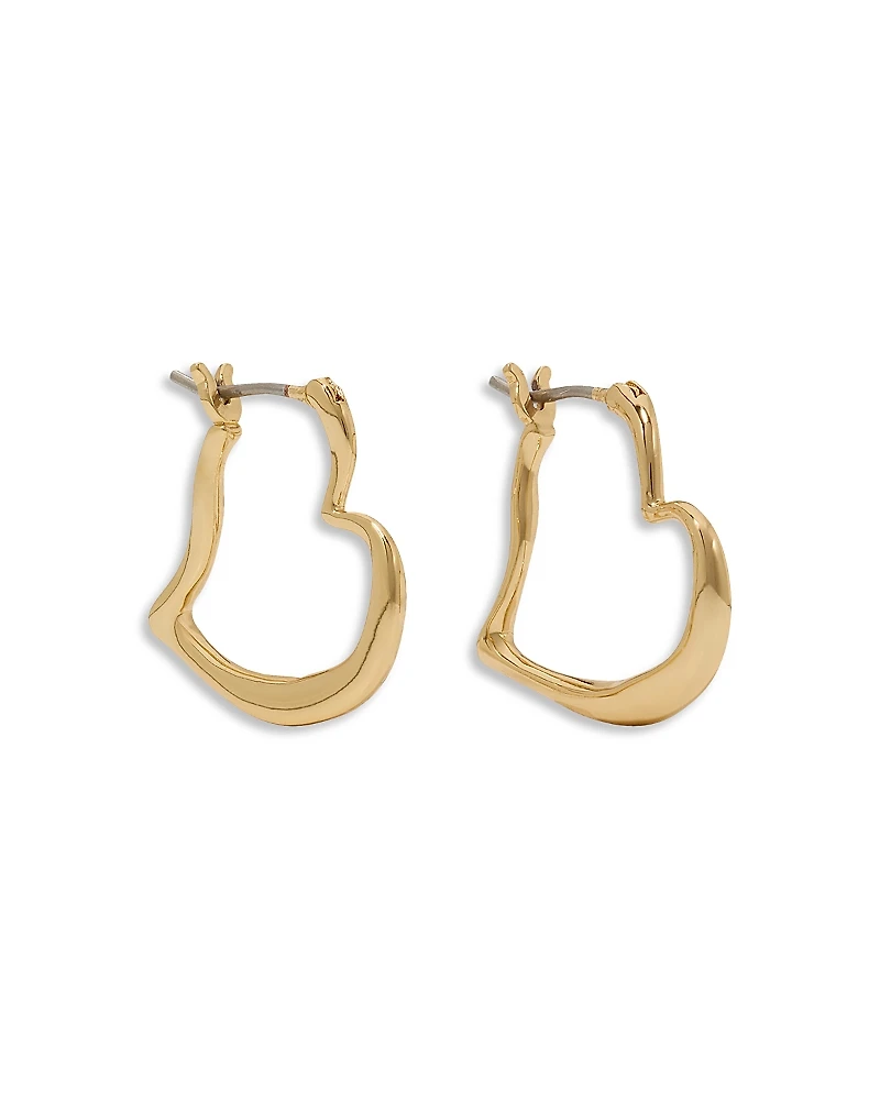 kate spade new york Amour Heart Huggie Hoop Earrings