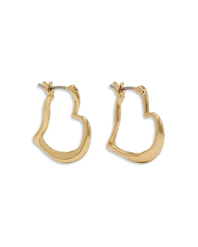 kate spade new york Amour Heart Huggie Hoop Earrings
