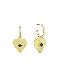 Ottoman Hands Heart Hoop Earrings