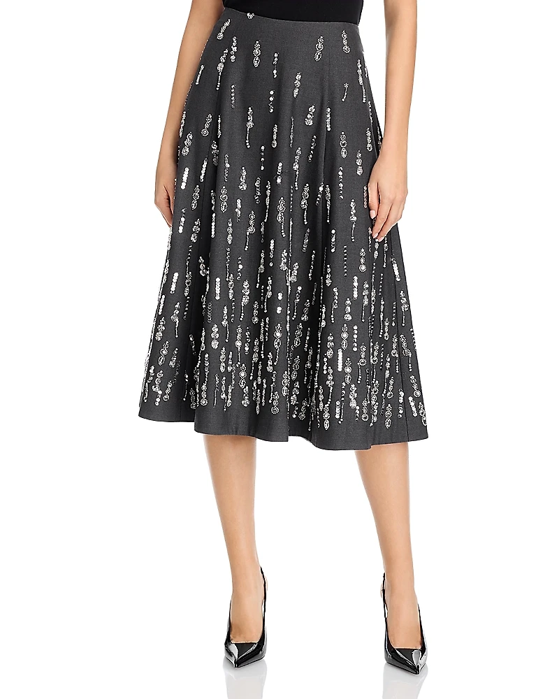 Cinq a Sept Selene Beaded Midi Skirt