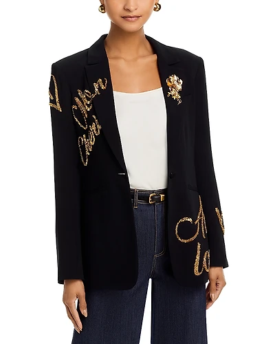 Cinq a Sept Sequinned Graphic Blazer