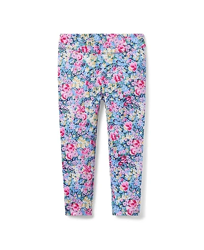 Janie and Jack Girls' Floral Ponte Pant - Little Kid, Big Kid