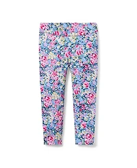 Janie and Jack Girls' Floral Ponte Pant - Little Kid, Big Kid