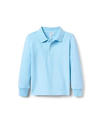 Janie and Jack Boys' The Long Sleeve Pique Polo - Little Kid