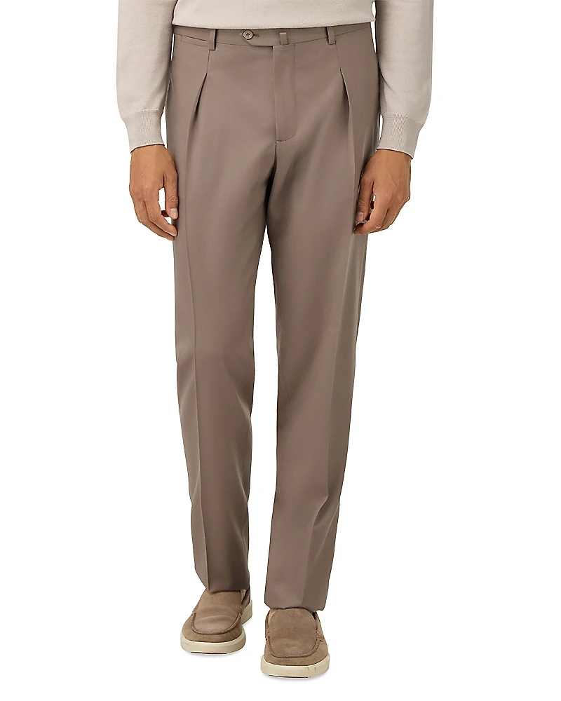 Boggi Milano Regular Fit Flannel Trousers