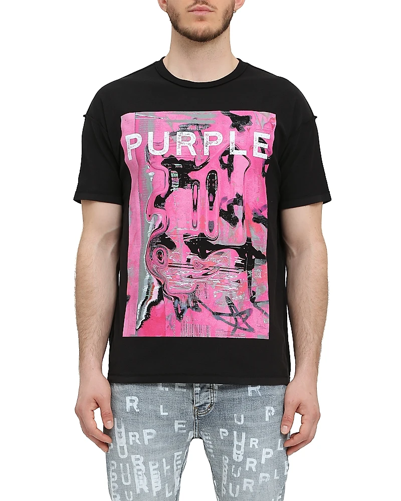 Purple Brand Short Sleeve Textured Inside Out Graphic Tee