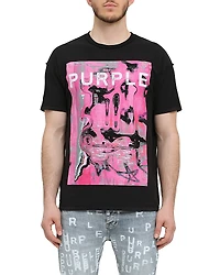 Purple Brand Short Sleeve Textured Inside Out Graphic Tee