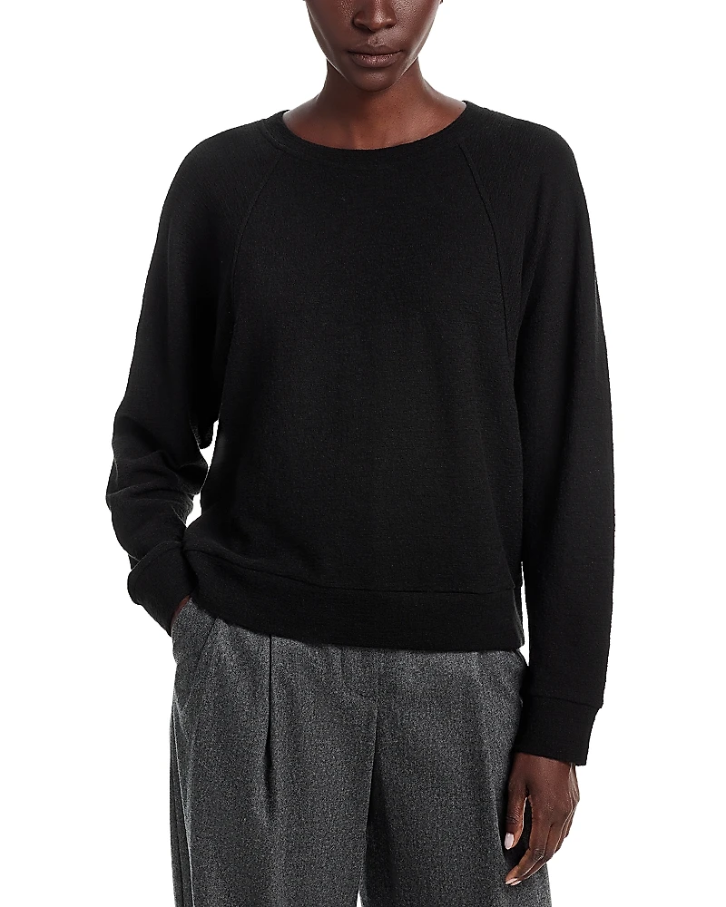 Eileen Fisher Cotton Jacquard Crewneck Sweater
