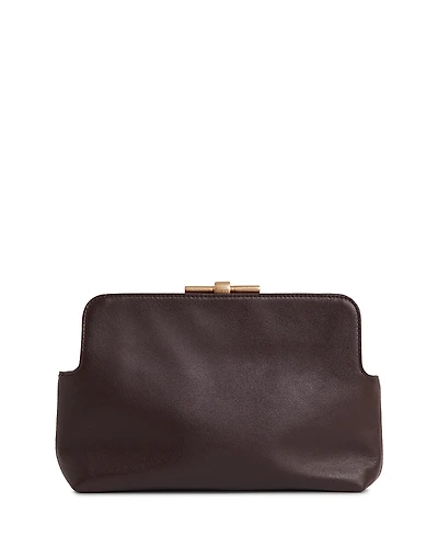 Reiss Bethany Leather Frame Clutch