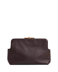 Reiss Bethany Leather Frame Clutch