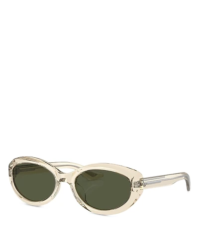 Khaite X Oliver Peoples Oval Sunglasses, 53mm