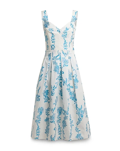 Etro Floral Embroidered Midi Apron Dress
